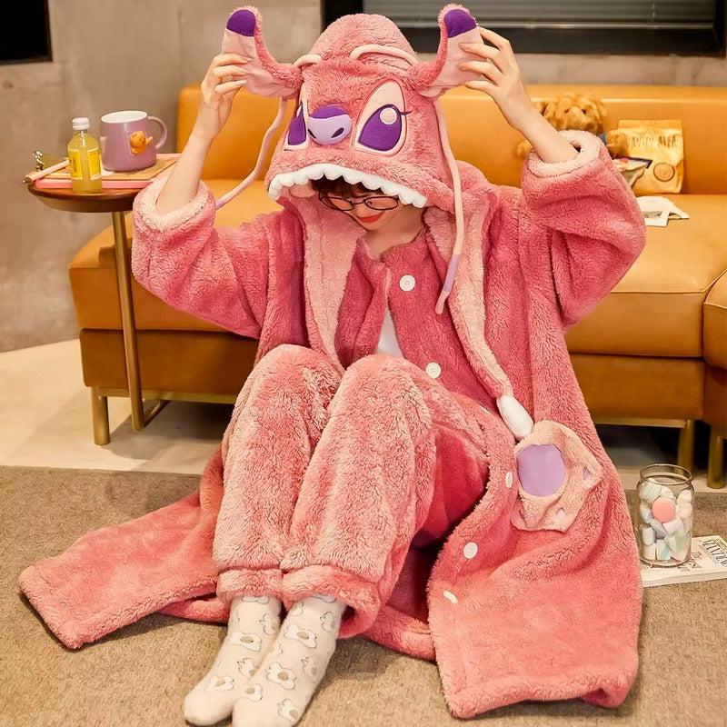 Pijama Invierno Pack 2 Poleron Angel Chiporro Pijama Adulto Unico