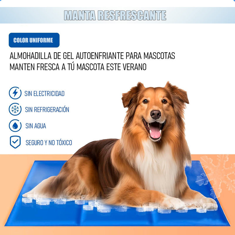 Manta Refrescante Perro Manta Fria Perros Cama Perro 96x81cm Azul