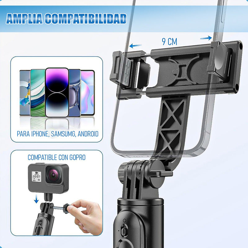 Tripode Celular Soporte Para Celular Palo Selfie Extensible Negro