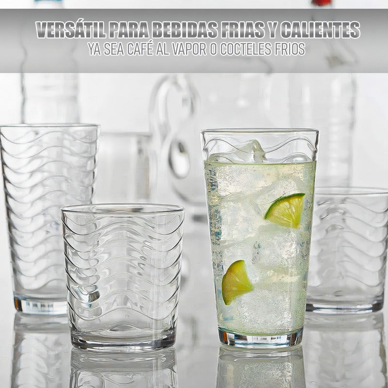 Set 6 Vasos De Vidrio Vasos Postres Set Vasos Vidrio 450ml