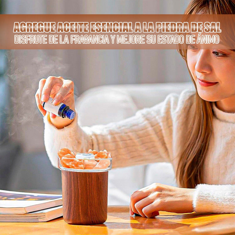 Humidificador Aire Vaporizador De Ambiente Humidificador Roc Marrón Oscuro