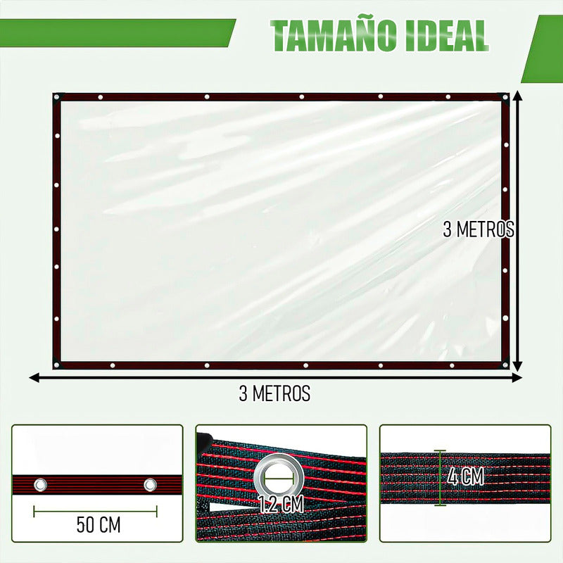 Lona Carpa Multiuso 3x3 Metros Impermeable Lona Transparente
