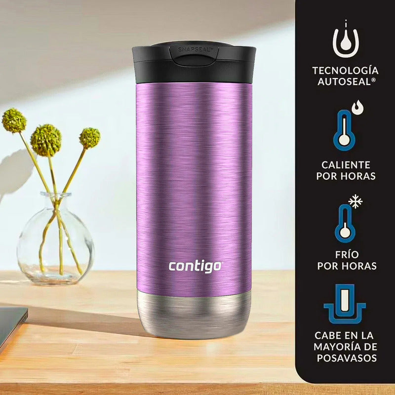 Vasos Contigo Mug Contigo Vaso Termico Contigo Mug 473 Ml Vaso Termico Contigo Acero Inoxidable 473ml Vasos Termicos Cafe Sistema Antigoteo Mug Contigo Antiderrame Plastico Color Violeta Okshop