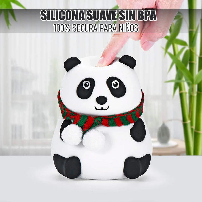 Lampara De Mesa Lampara Mesa Panda Lampara De Silicona Panda Lamparas De Sobremesa 7 Colores Lampara De Noche Usb 5v Lampara Escritorio Inalambrica Silicona Flexible Led Recargable Okshop