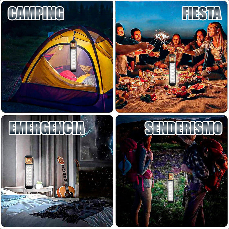 Luces De Emergencia Led Luz De Emergencia Solar Lamparas Led Negro