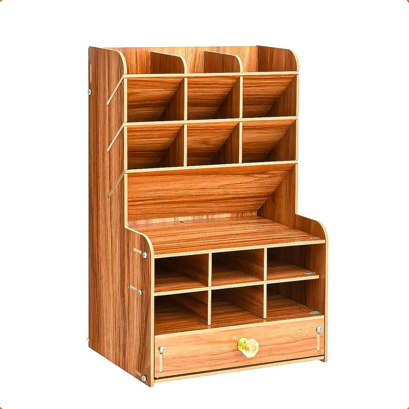 Organizador De Escritorio Porta Lapices Escritorio De Madera