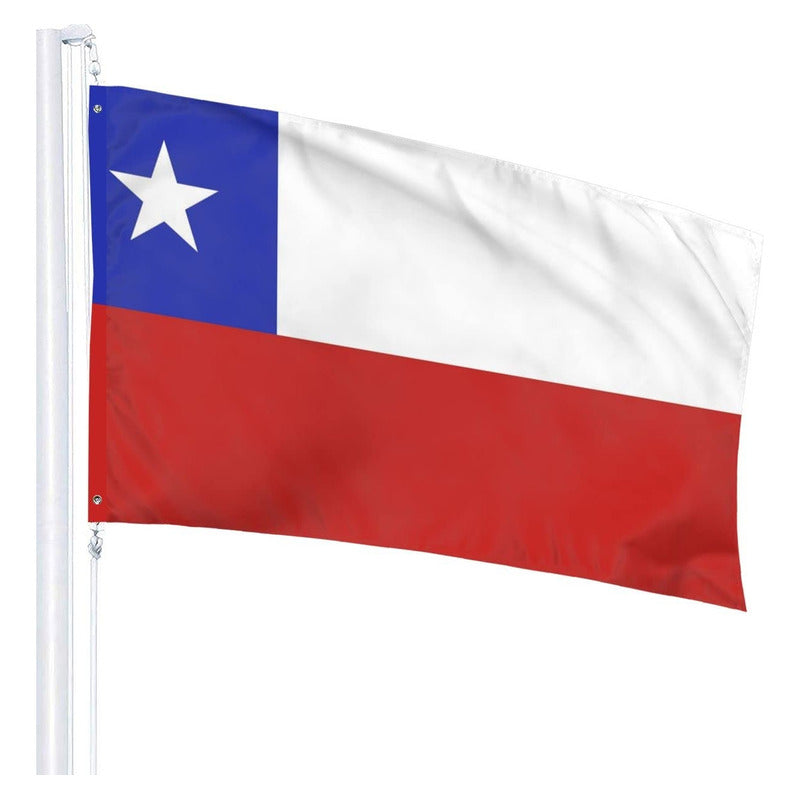Bandera Chilena Bordada Banderas De Chile 135x90 Bandera Bandera Chile