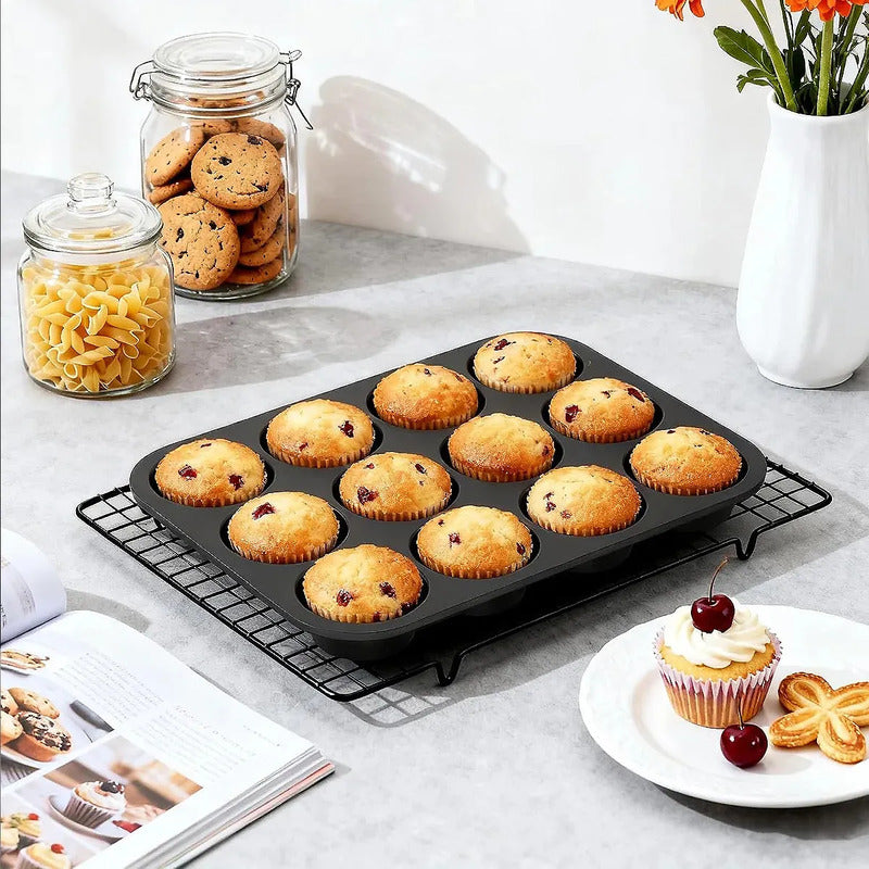 Molde 12 Cupcakes Molde De Muffins Molde Para Horno Arcashopping Moldes Antiadherentes Moldes Para Hornear Moldes Antiadherente Molde Magdalenas Molde Rectangular Moldes Reposteria Gris Oscuro