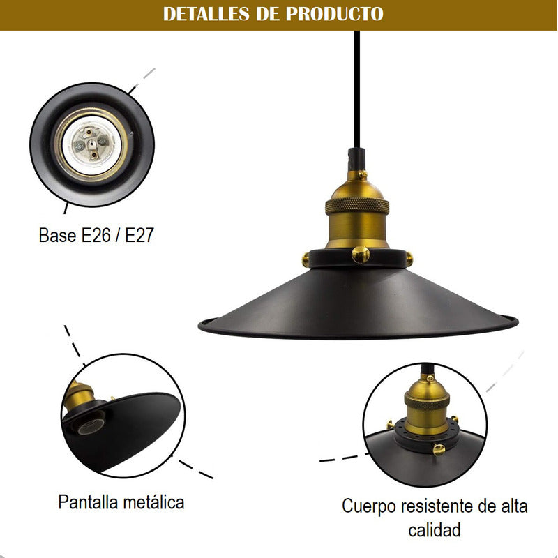 Pack X2 Lamparas De Techo Lampara Colgante Lampara Techo E27