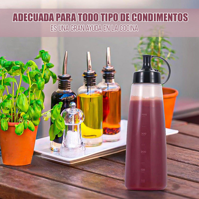 Botella De Salsa Envase Para Ketchup Pack 4 Envases Salseros Amarillo