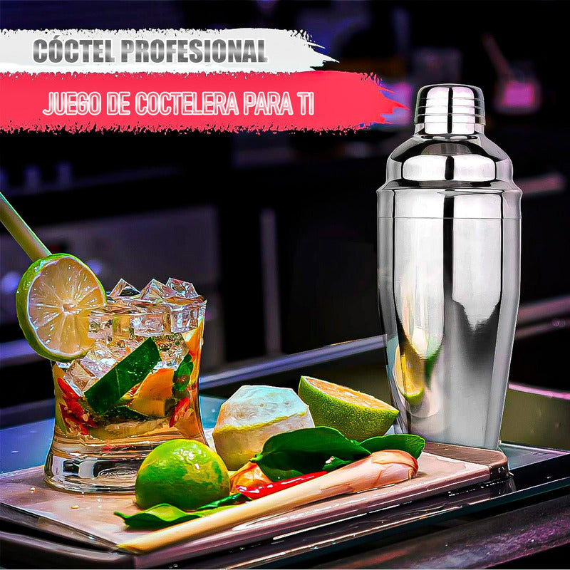 Coctelera Profesional Vaso Coctelero Acero Inoxidable 500ml Acero Inoxidable