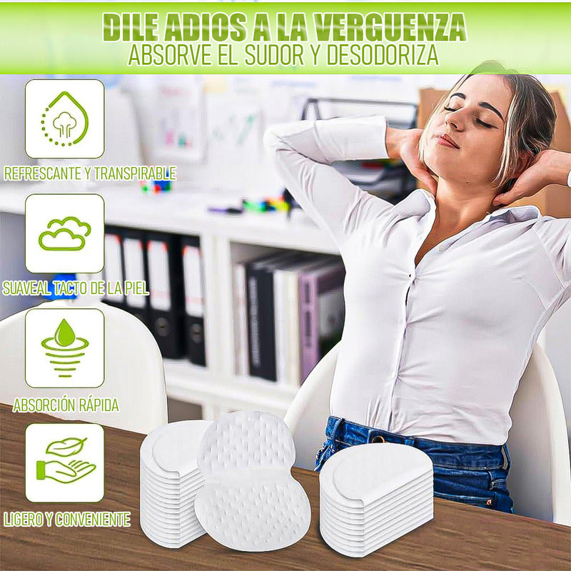 Protector De Axilas Parches Antitranspirantes Pack30 Parches Blanco