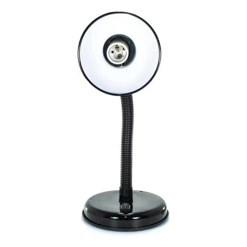 Lampara Escritorio Flexible Lamparas Metalicas Velador Lampara Lectura Lamparas De Escritorio Incandescente Cuello Flexible Metal Lampara Estudio Led Mesa Halogena E27 Negro Okshop