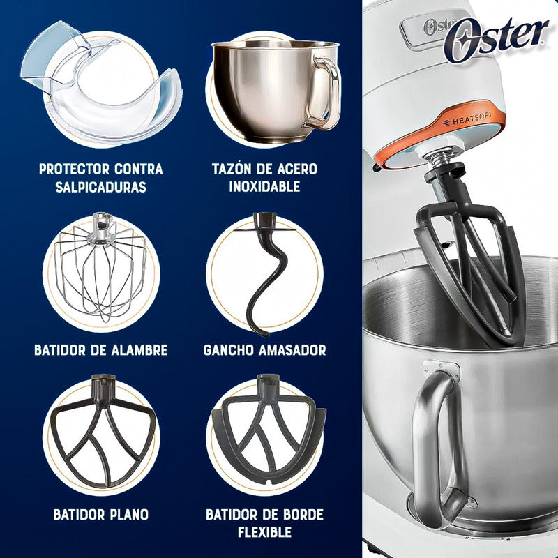 Batidora Amasadora Oster Batidora De Masa Amasadora Heatsoft Blanco 50 Hz / 60hz
