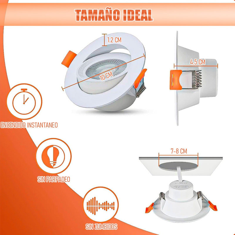 Focos Led Embutidos 7w Ampolleta Led Techo Foco Led Interior