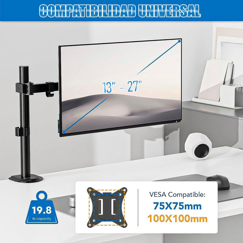 Soporte Para Monitor Soporte Brazo De Monitor 13-27 Soporte Negro