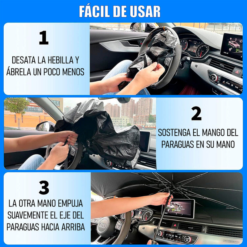 Quitasol Para Autos Cortina Auto Protector Solar Para Auto Negro