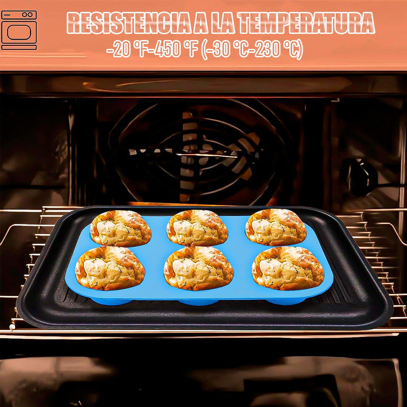 Molde Silicona Pack 2 Moldes Cupcakes Moldes De Silicona Rep Azul