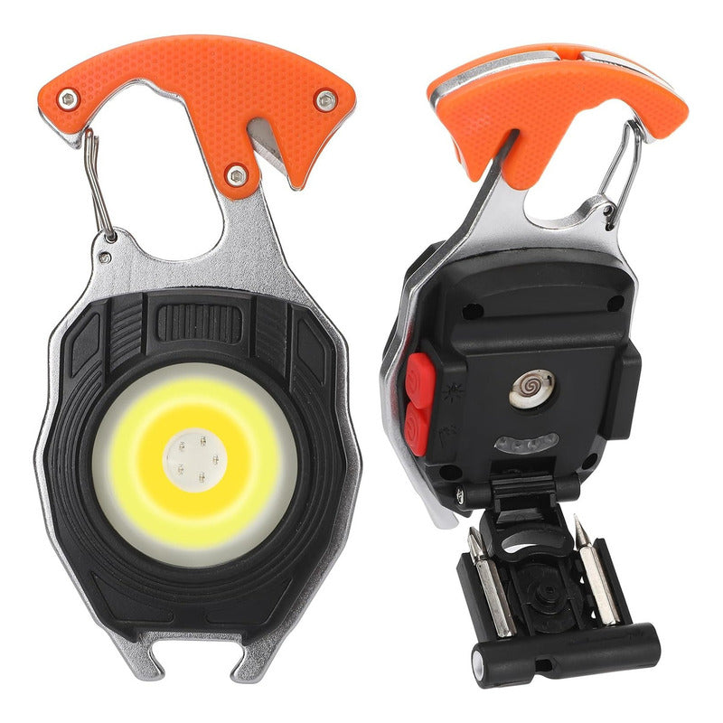 Luz De Emergencia Luz Trabajo Recargable Portatil Multifunci Color Naranja