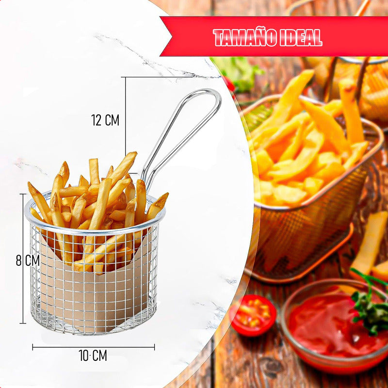 Canasto Papas Fritas Pack4 Cesta De Freir Cesta Para Freidor