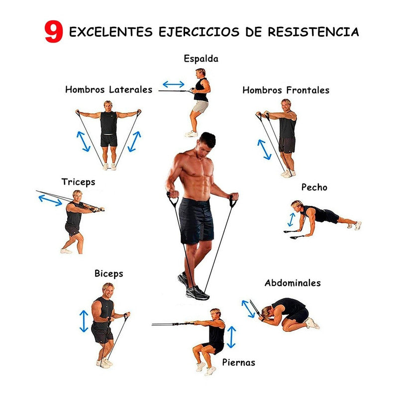 Set Bandas Elasticas Ligas Elasticas Ejercicio 11 Piezas