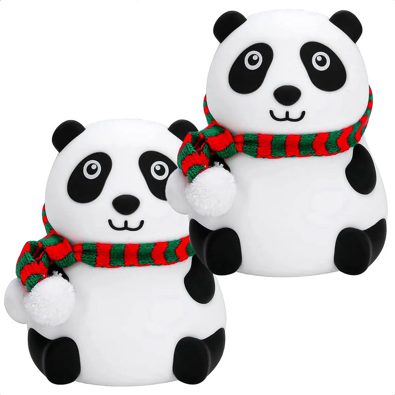 Lampara De Mesa Lampara Mesa Panda Lampara Silicona Lamparas De Sobremesa 7 Colores Pack 2 Lampara De Noche Usb 5v Lampara Escritorio Inalambrica Silicona Flexible Led Recargable Okshop