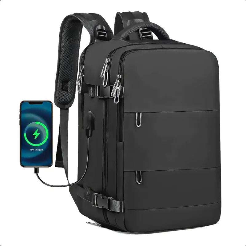 Mochila De Viaje Mochila Para Notebook Mochila Viaje Usb Negro