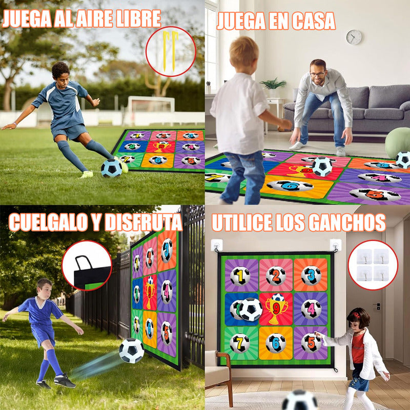 Juego De Tapete De Fútbol Porteria De Futbol Juguetes Futbol Verde