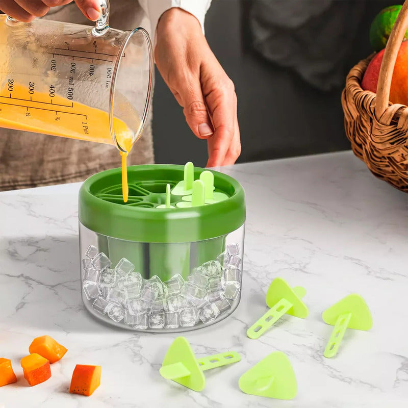 Molde Para Helados De Paleta Reutilizable Molde De Helados Moldes Plasticos Para Helados Antiadherente Reutilizable Paletas De Helado Libres Bpa Desmontable Hielo Color Naranja Okshop