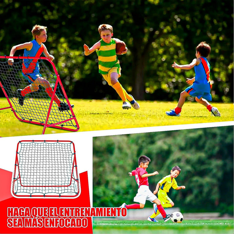 Red De Rebote Futbol Rebotador Futbol Entrenamiento Deportes Rojo