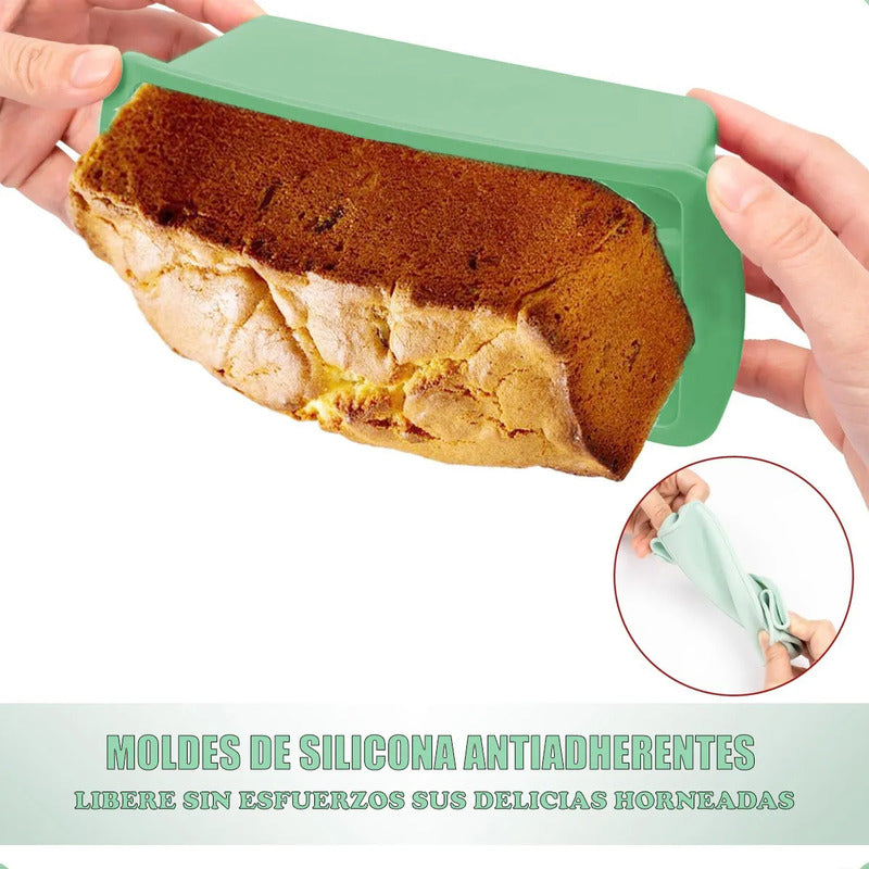 Molde Silicona Molde Queque Moldes Reposteria Moldes Moldes De Silicona Para Horno Antiadherente Flexible Pack 2 Moldes Silicona Queque Libre Bpa Reutilizable Multiusos Color Rosa Okshop