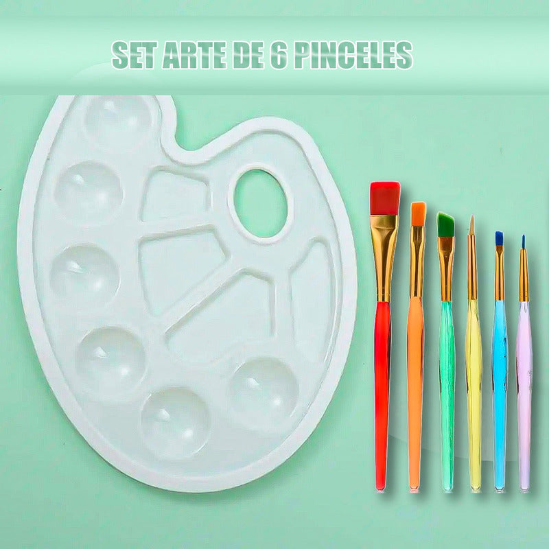Juego De Pinceles Juego De Pinceles Para Pintar Set Pinceles Colorido
