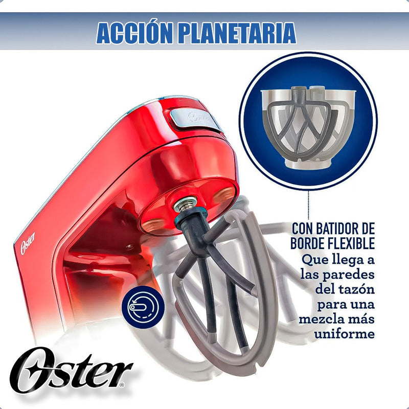 Batidora Con Pedestal Torta Queque Amasadora De Pan 5 Litros Rojo 50 Hz / 60hz