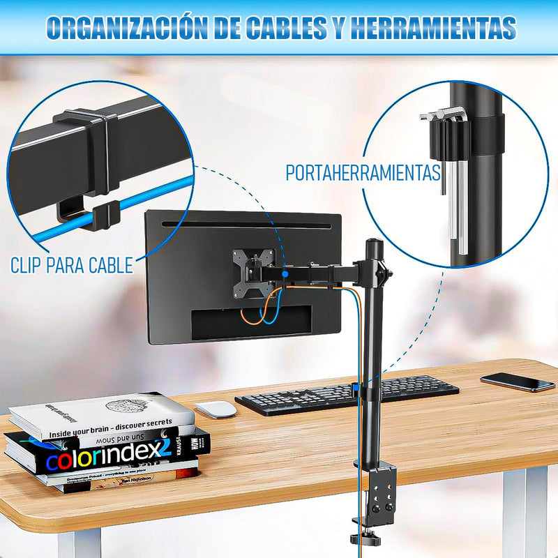 Soporte Para Monitor Soporte Brazo De Monitor 13-27 Soporte Negro