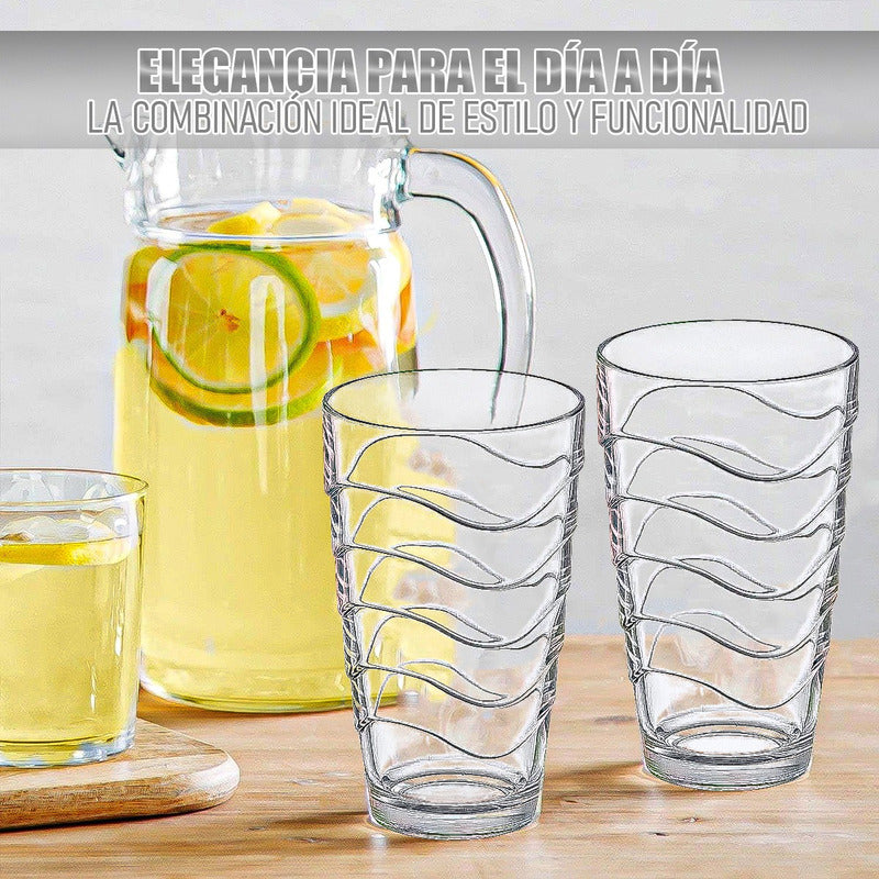 Set 3 Vasos De Vidrio Vasos Postres Set Vasos Vidrio 450ml