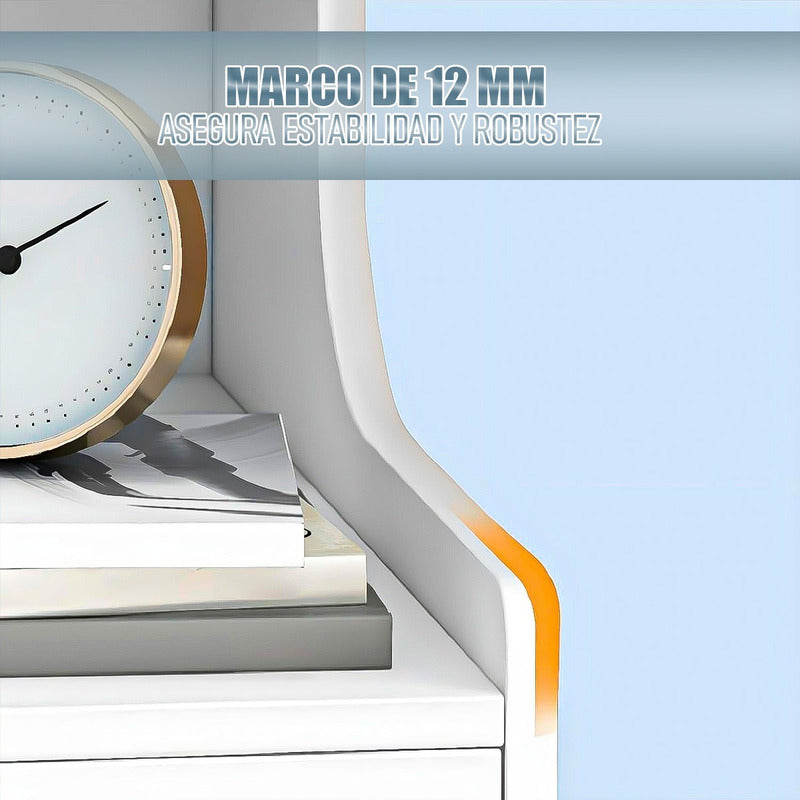 Veladores De Madera Velador Dormitorio Velador Angosto Velad Mate Blanco