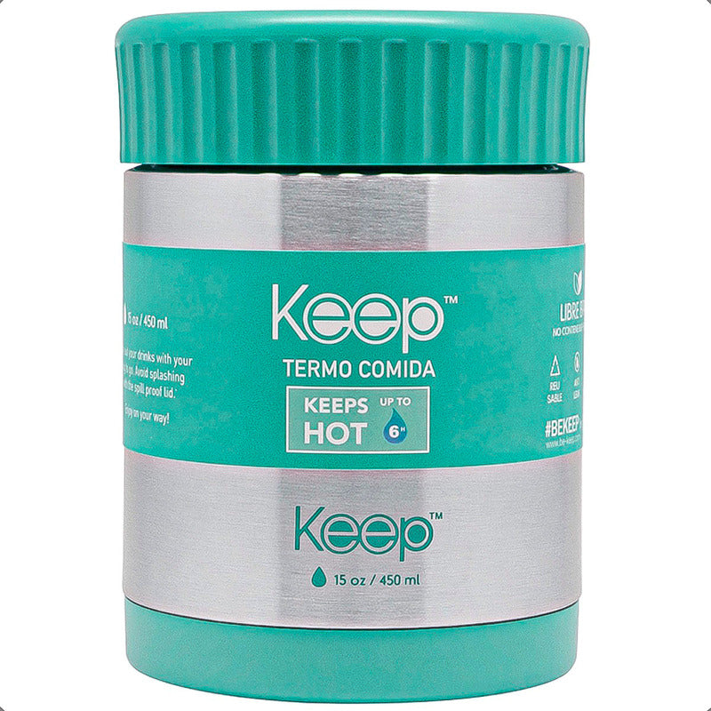 Termo Comida 450ml Termo Acero Inoxidable Keep Lonchera Keep Turquesa