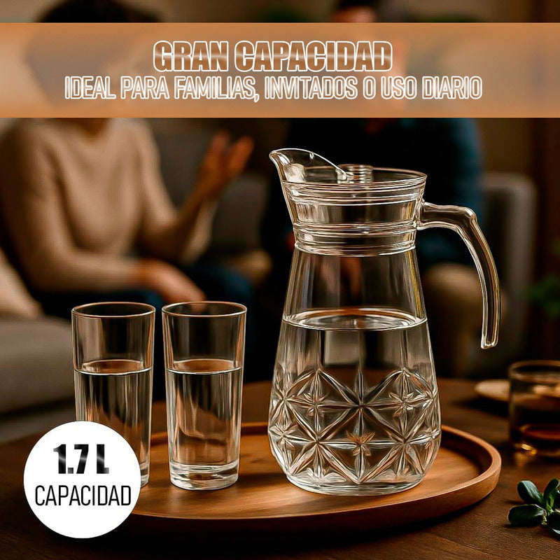 Jarra De Vidrio Jarra De Jugo Jarros De Vidrio Jarra 1.7 L