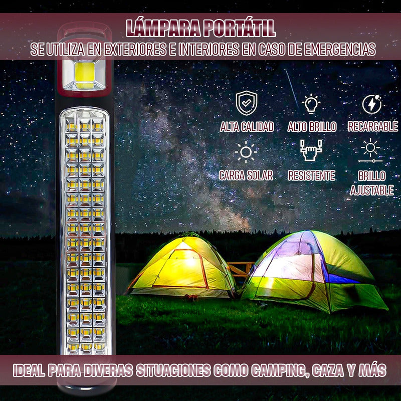 Luces De Emergencia Led Luz De Emergencia Solar Lamparas Led Negro