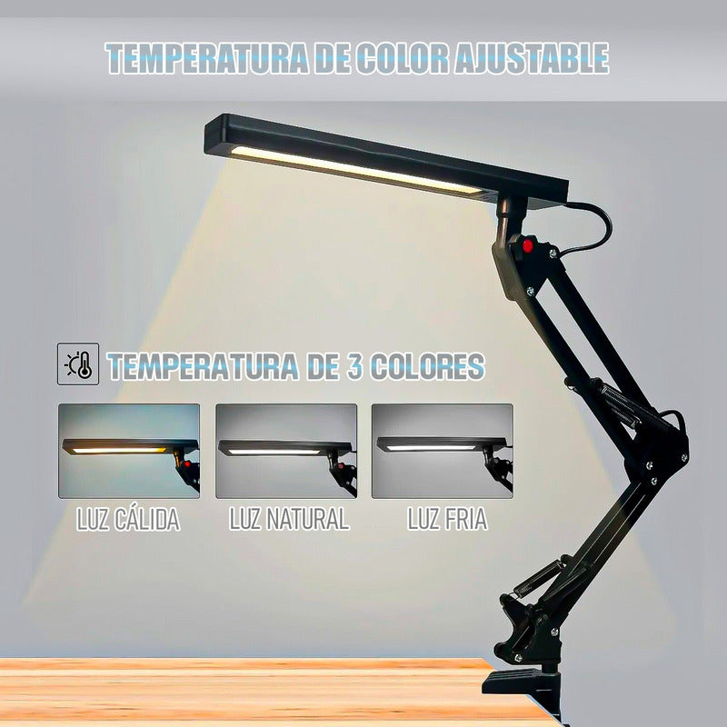 Lampara Mesa Lampara Para Leer Pack 2 Lampara Escritorio Led Negro