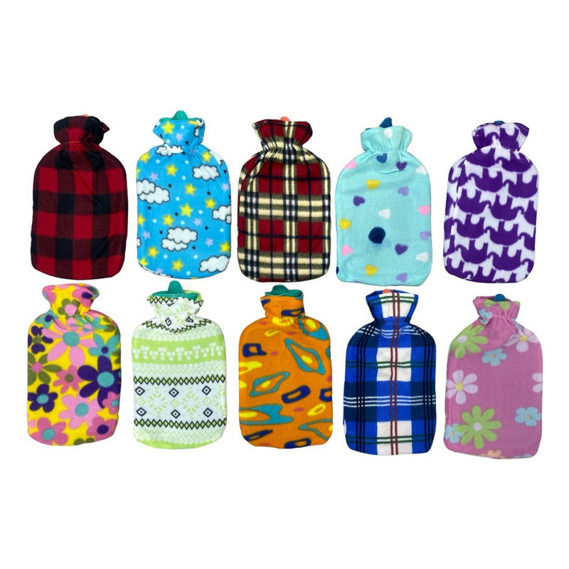 X5 Guatero Con Funda Polar Guateros De Manos Y Pies 2 Litros Variados Al Azar