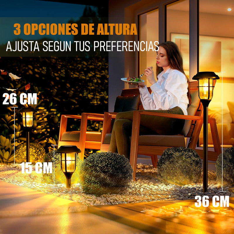 Lamparas Solares Exteriores Estacas Solares Para Jardin Foco