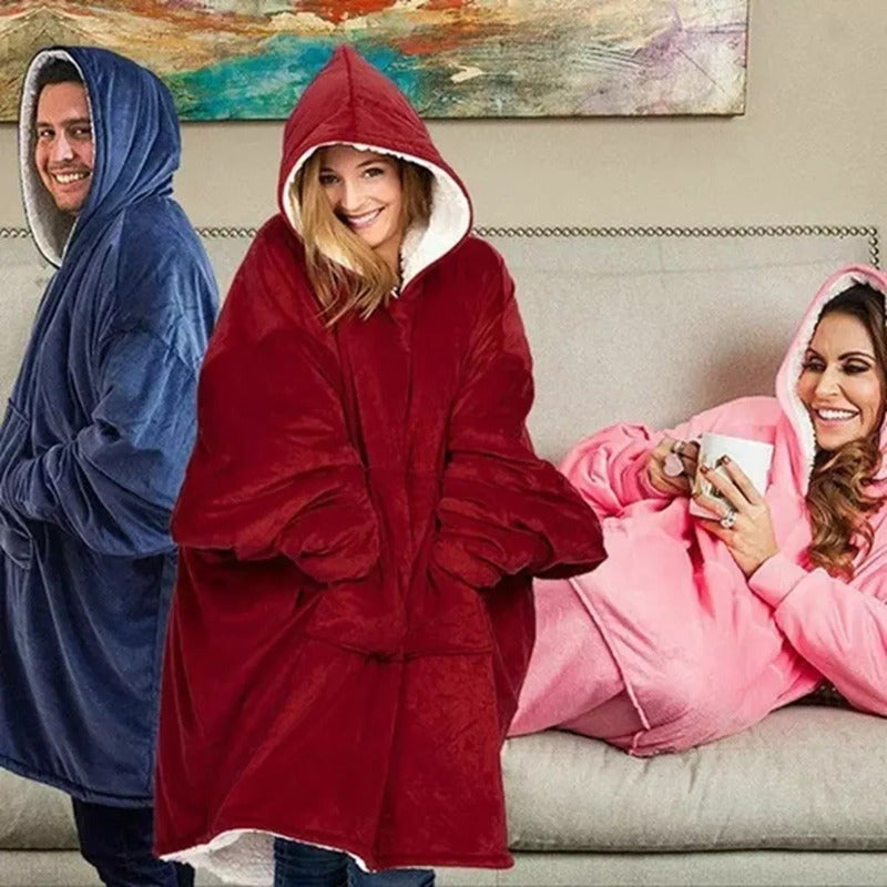 X2 Polerones Sherpa Poleron Hombre Mujer Polar Frio Frazada