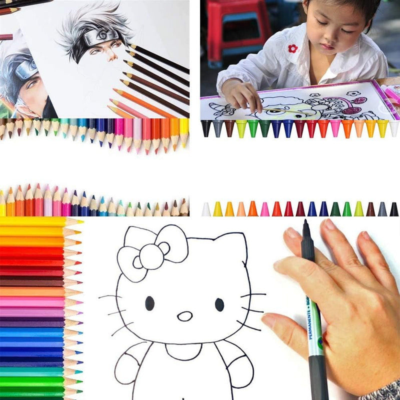 Plumones Para Pintar 168 Pcs Set De Arte Lápices Para Pintar