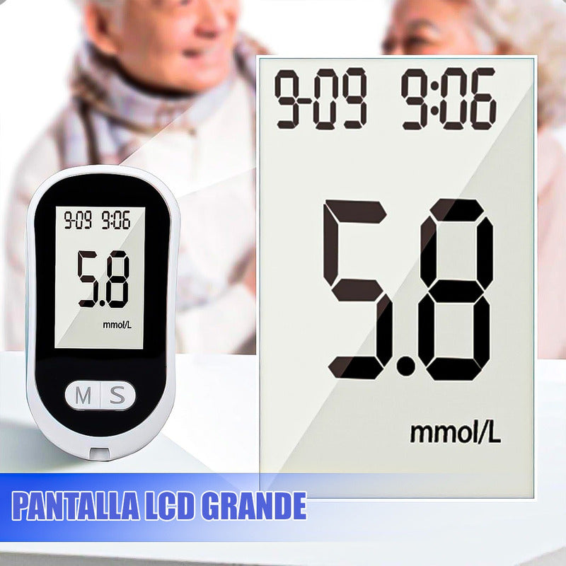 Medidor De Glucosa Digital Glucometro Maquina Medir Glucosa
