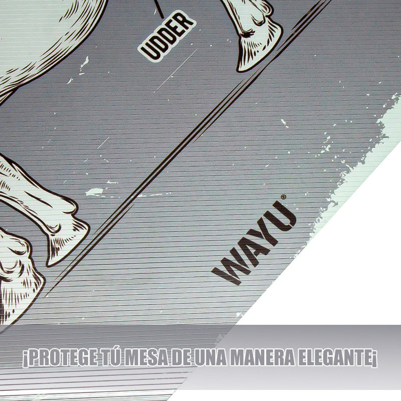 Individual Para Mesa Wayu Individuales Rectangulares Plato Gris Claro