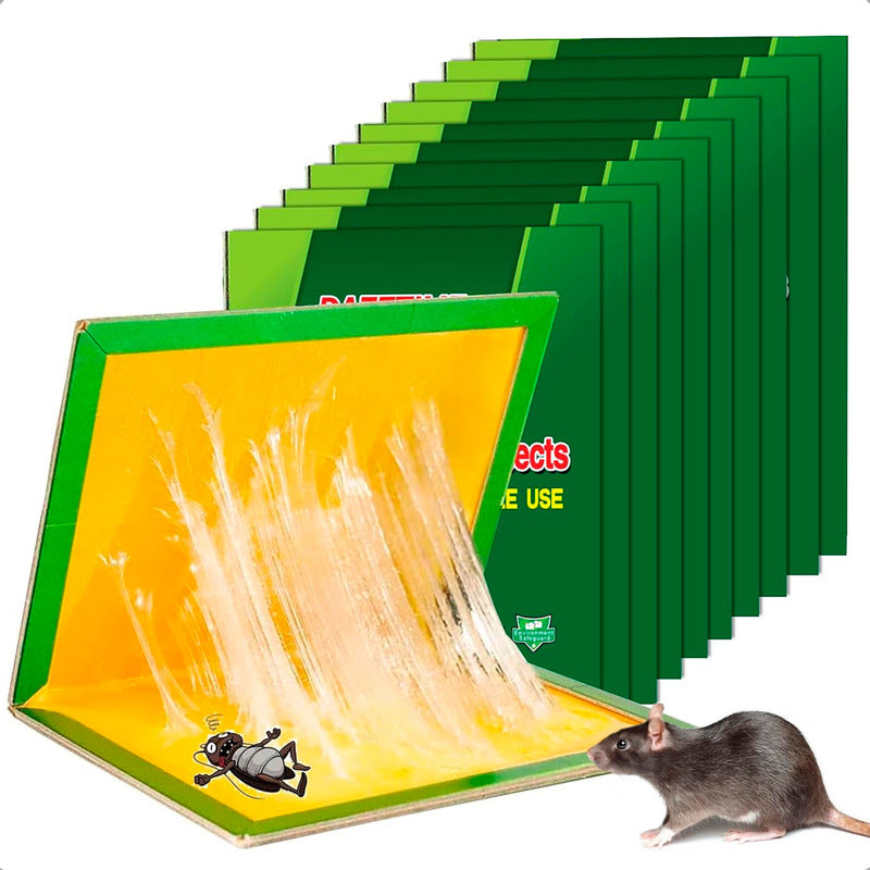 X10 Trampas Para Ratones Desratizacion Espanta Ratones Pega Verde
