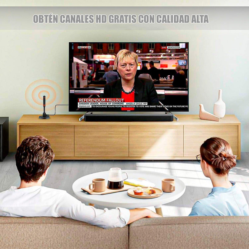Antena Digital Tv Exterior Antena Para Tv Hd Antena Smart Tv Negro