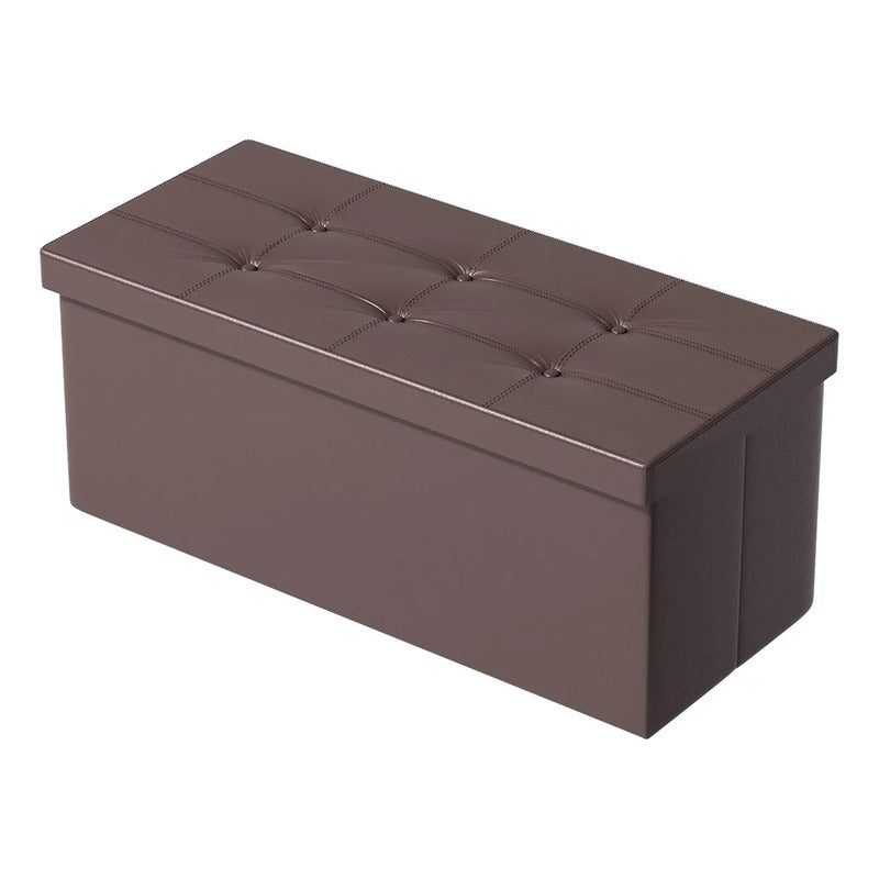 Banqueta Puff Banqueta Baul Puff Puff Organizador Banco Baul Marrón