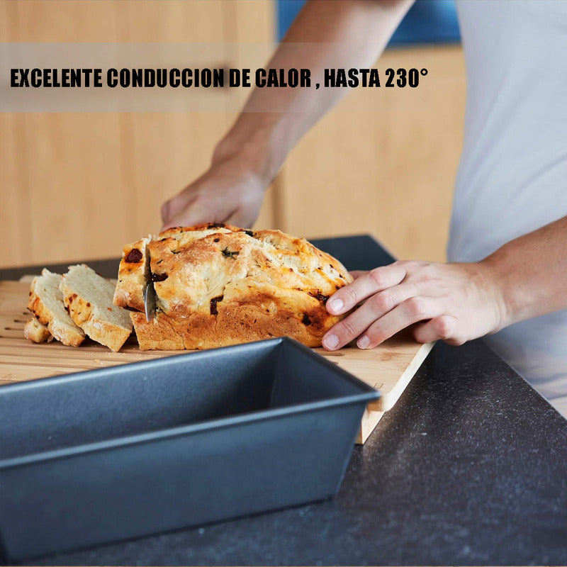 Pack X2 Moldes Pan De Pascua Molde De Queque Moldes Pan 20cm Gris